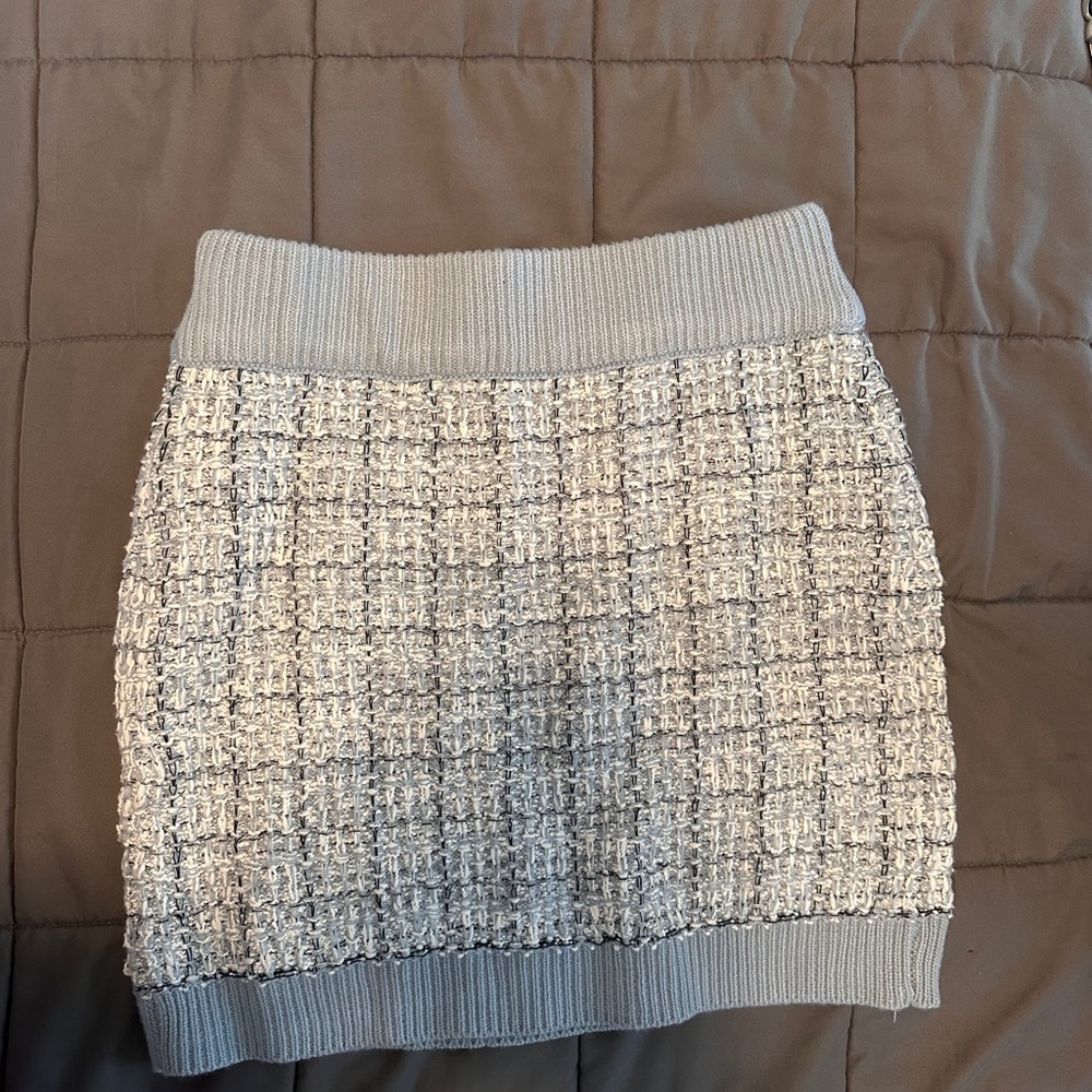 Francesca's Collections Gray Mini Skirt